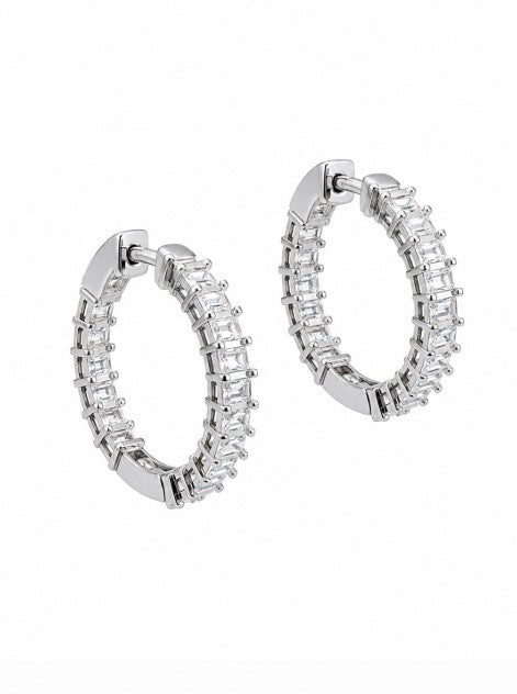 3.10 DEW Moissanite Earring in 925 Platinum Plated