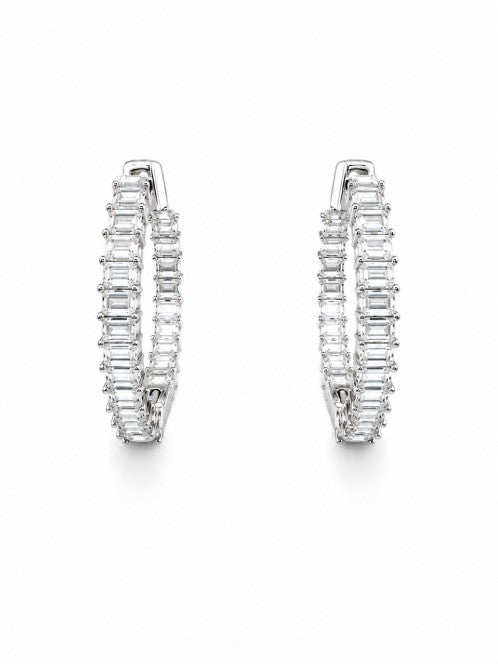 4.50 DEW Moissanite Earring in 925 Platinum Plated