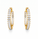 4.50 DEW Moissanite Hoop Earring in 925 Yellow Gold Plated
