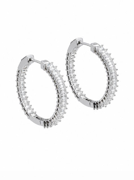 4.50 DEW Moissanite Earring in 925 Platinum Plated