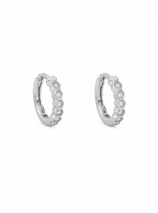0.43 Ctw Lab Grown Diamond Earring in 925 Platinum Plated