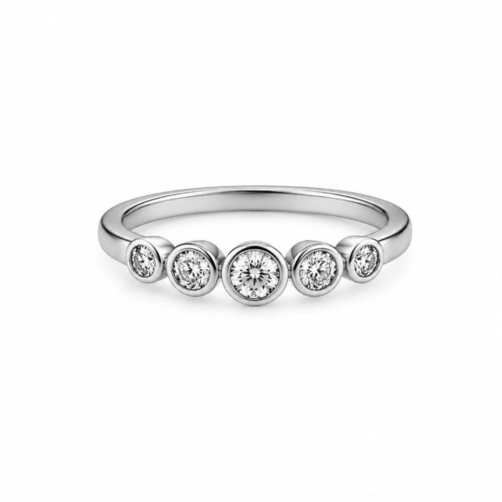 0.40 Ctw Lab Grown Diamond Ring in 925 Platinum Plated