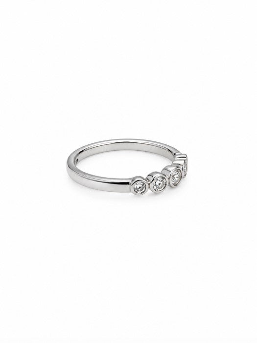 0.40 Ctw Lab Grown Diamond Ring in 925 Platinum Plated