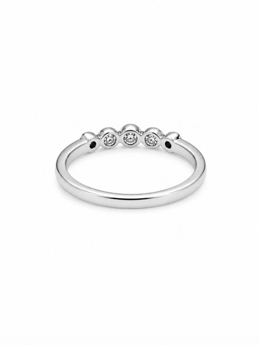 0.40 Ctw Lab Grown Diamond Ring in 925 Platinum Plated