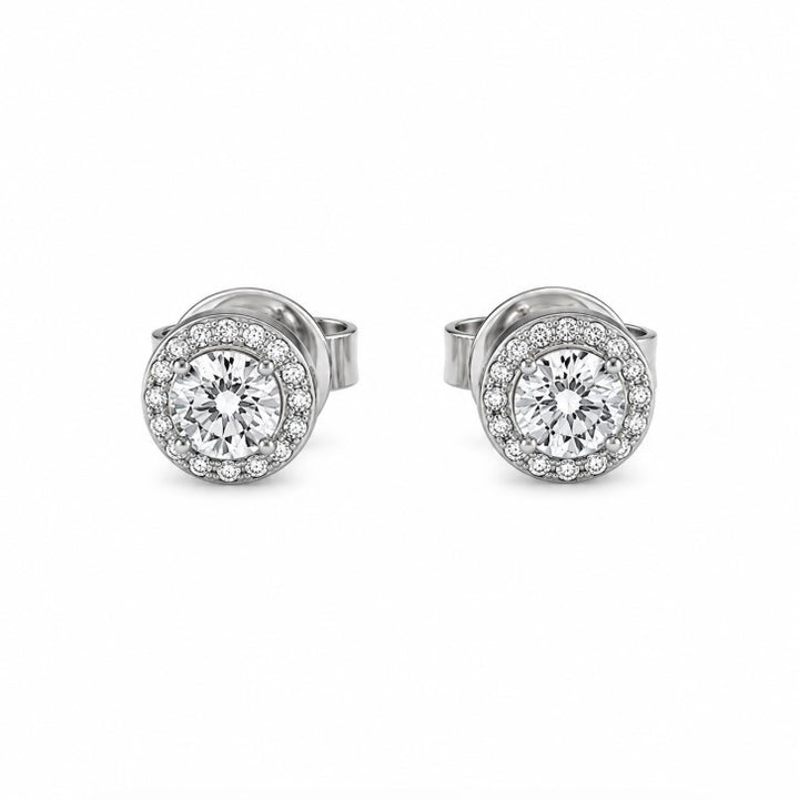 0.65 Ctw Lab Grown Diamond Earring in 925 Platinum Plated
