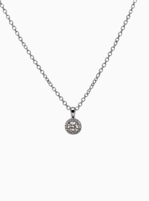 0.32 Ctw Lab Grown Diamond Necklace in 925 Platinum Plated