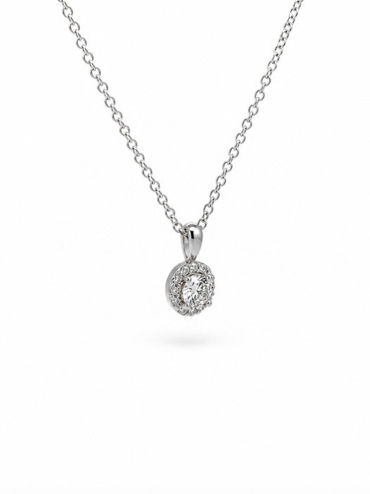 0.32 Ctw Lab Grown Diamond Necklace in 925 Platinum Plated