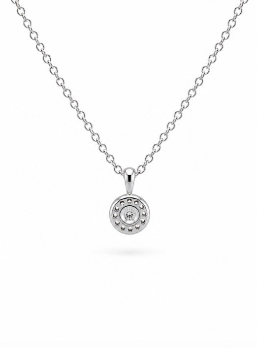 0.32 Ctw Lab Grown Diamond Necklace in 925 Platinum Plated