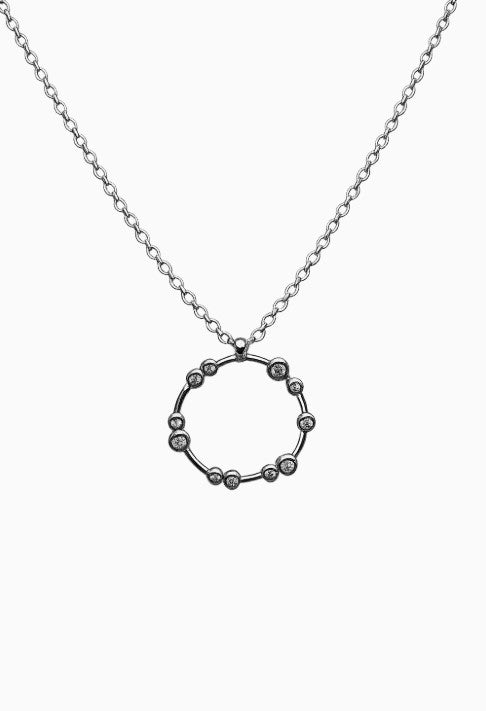 0.18 Ctw Lab Grown Diamond Necklace in 925 Platinum Plated