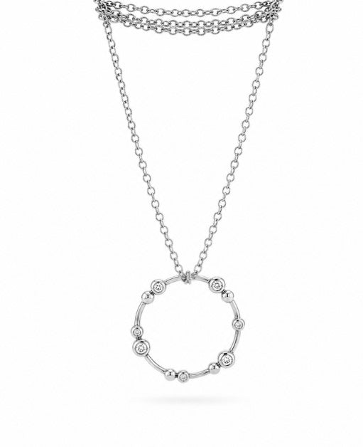 0.18 Ctw Lab Grown Diamond Necklace in 925 Platinum Plated