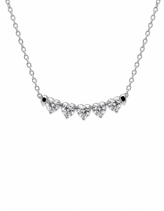 1.22 Ctw Lab Grown Diamond Necklace in 925 Platinum Plated