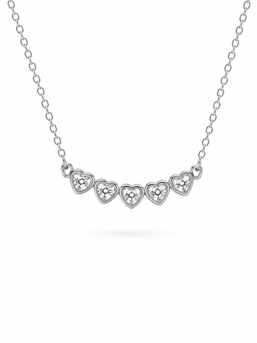 1.22 Ctw Lab Grown Diamond Necklace in 925 Platinum Plated