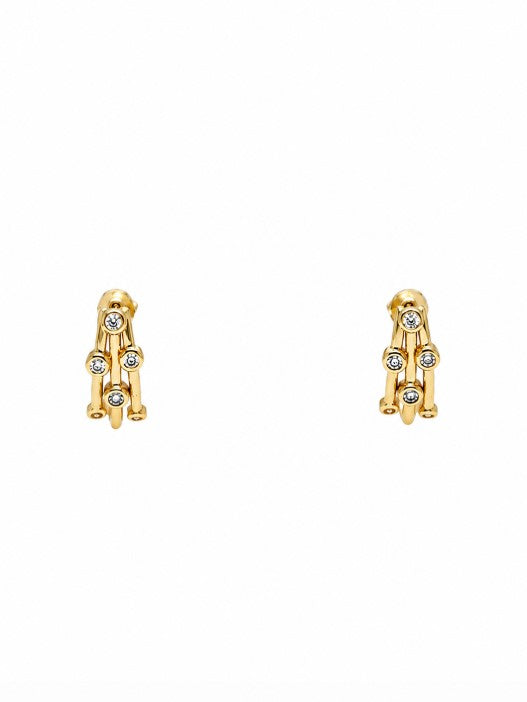 0.35 Ctw Lab Grown Diamond Earring in 925 Yellow Gold Plated
