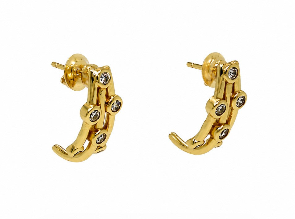0.35 Ctw Lab Grown Diamond Earring in 925 Yellow Gold Plated