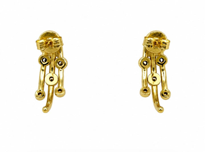 0.35 Ctw Lab Grown Diamond Earring in 925 Yellow Gold Plated