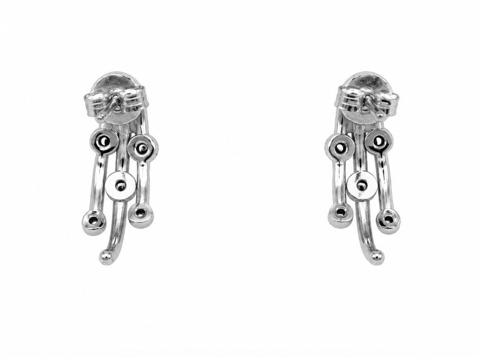 0.35 Ctw Lab Grown Diamond Earring in 925 Platinum Plated