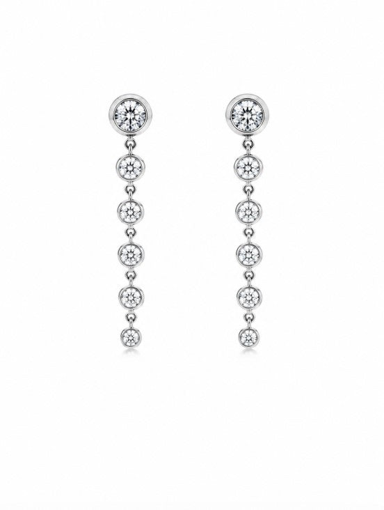 1.06 Ctw Lab Grown Diamond Earring in 925 Platinum Plated