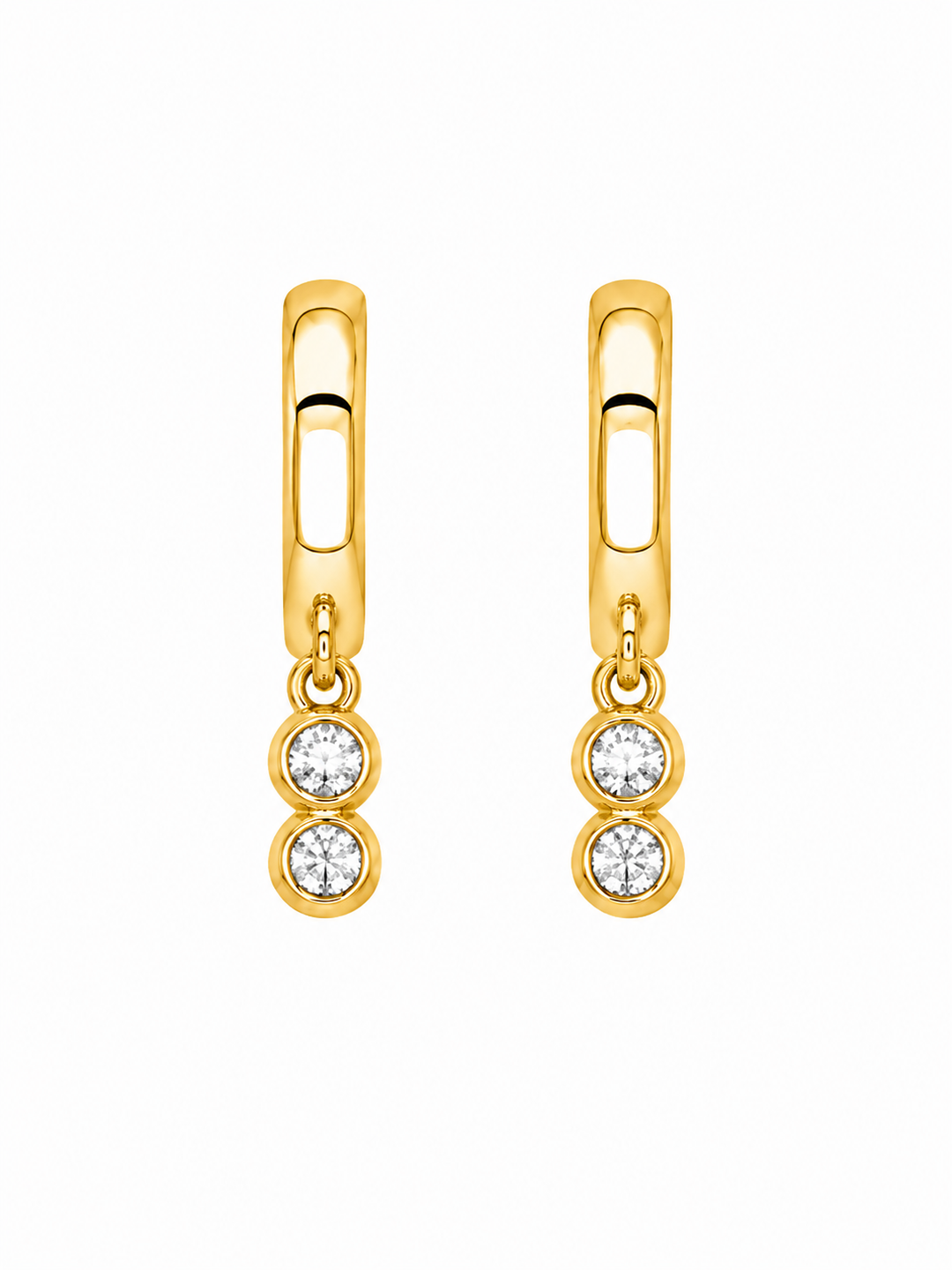0.53 Ctw Lab Grown Diamond Earring in 925 Yellow Gold Plated