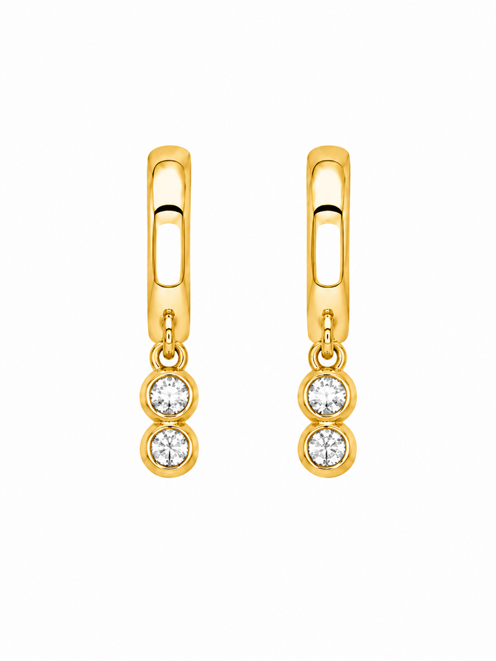 0.53 Ctw Lab Grown Diamond Earring in 925 Yellow Gold Plated