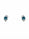 0.68 Ctw Blue Lab Grown Diamond Earring in 925 Platinum Plated