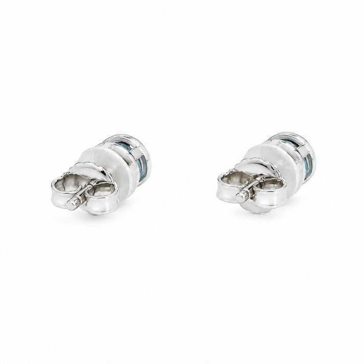 1.22 Ctw Blue Lab Grown Diamond Earring in 925 Platinum Plated