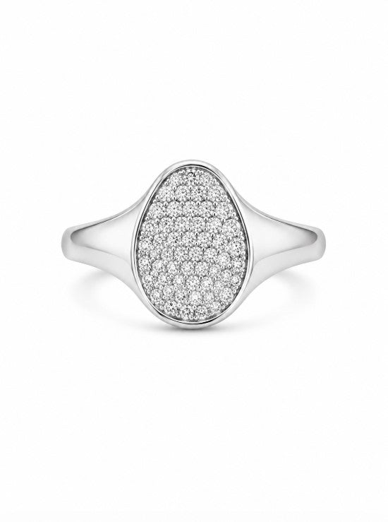0.35 Ctw Lab Grown Diamond Ring in 925 Platinum Plated