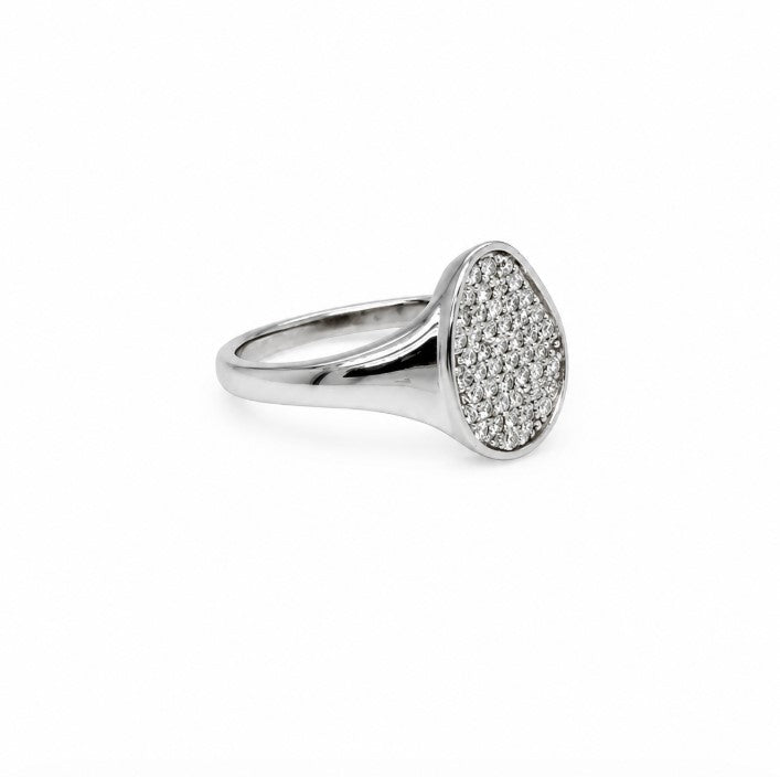 0.35 Ctw Lab Grown Diamond Ring in 925 Platinum Plated