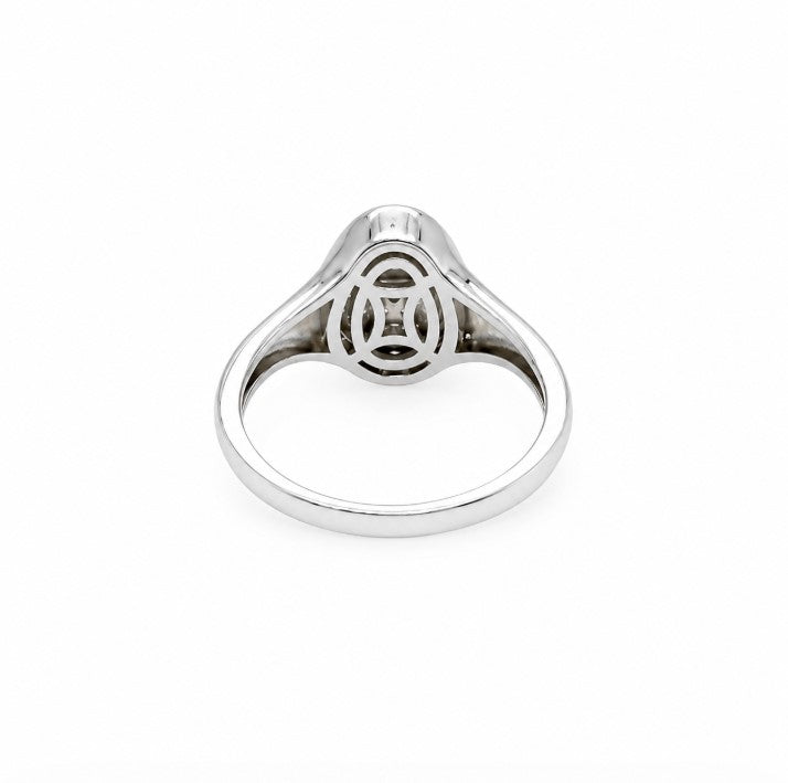 0.35 Ctw Lab Grown Diamond Ring in 925 Platinum Plated