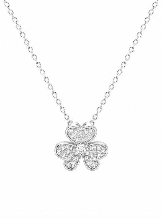 0.38 Ctw Lab Grown Diamond Pendant in 925 Platinum Plated