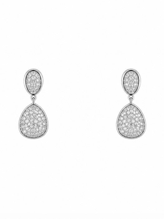 0.87 Ctw Lab Grown Diamond Earring in 925 Platinum Plated