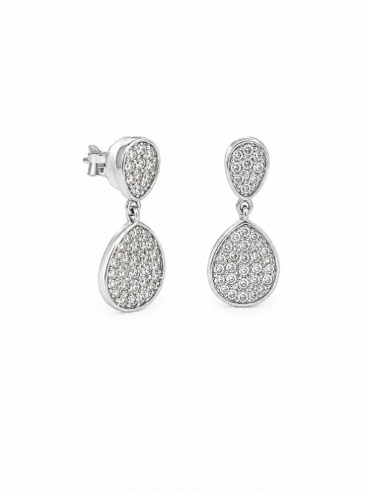 0.87 Ctw Lab Grown Diamond Earring in 925 Platinum Plated