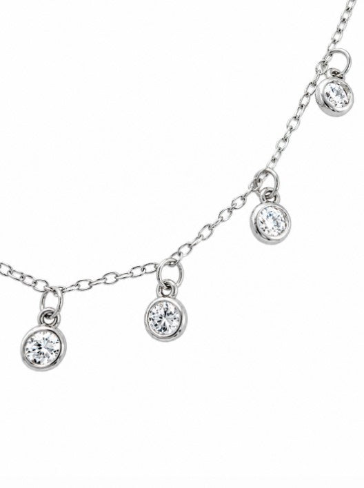 1.24 Ctw Lab Grown Diamond Necklace in 925 Platinum Plated