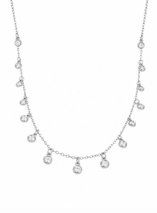 1.24 Ctw Lab Grown Diamond Necklace in 925 Platinum Plated