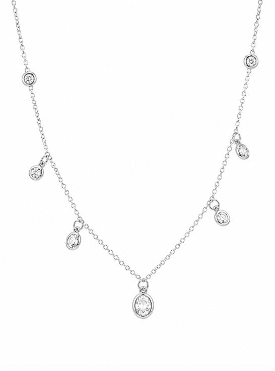 0.61 Ctw Lab Grown Diamond Necklace in 925 Platinum Plated