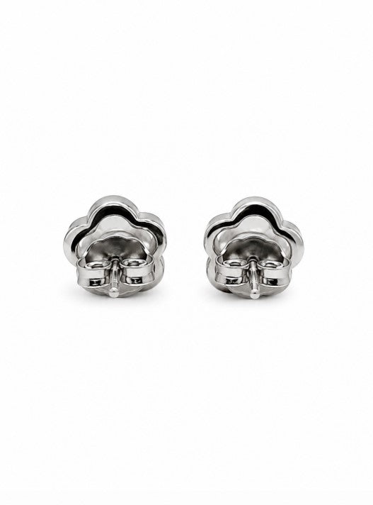 1.18 Ctw Blue Lab Grown Diamond Earring in 925 Two Tone