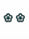 1.18 Ctw Blue Lab Grown Diamond Earring in 925 Two Tone