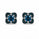1.07 Ctw Blue Lab Grown Diamond Earring in 925 Two Tone