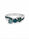 1.37 Ctw Blue Lab Grown Diamond Ring in 925 Two Tone