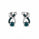 0.76 Ctw Blue Lab Grown Diamond Earring in 925 Two Tone