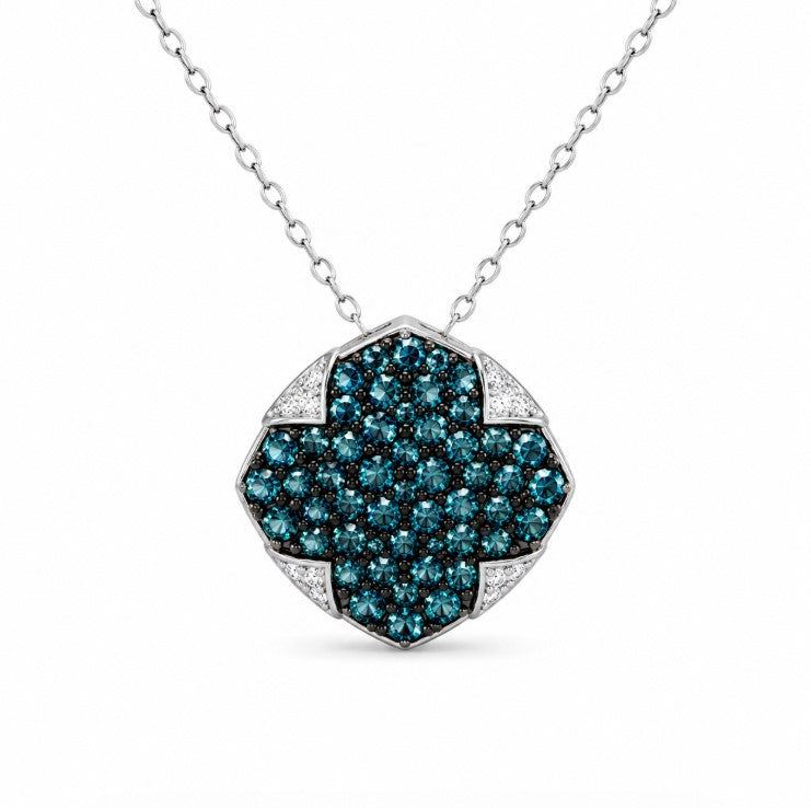 1.96 Ctw Lab Grown Diamond Pendant in 925 Two Tone