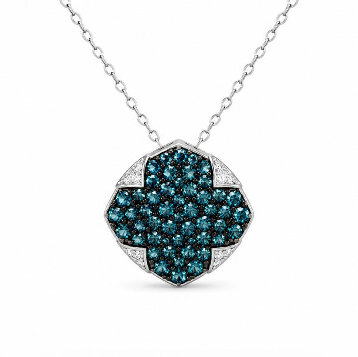 1.96 Ctw Lab Grown Diamond Pendant in 925 Two Tone
