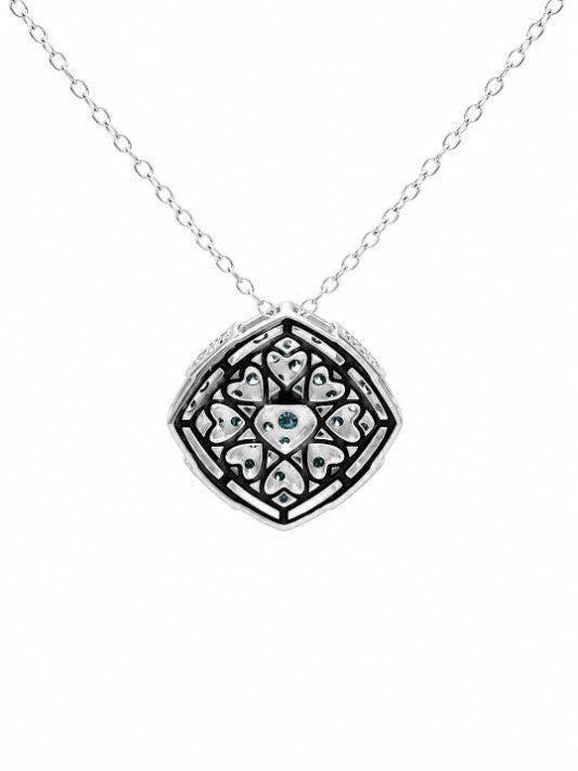 1.96 Ctw Lab Grown Diamond Pendant in 925 Two Tone
