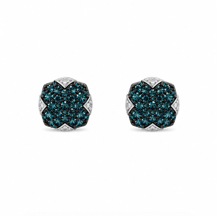 1.92 Ctw Lab Grown Diamond Earring in 925 Two Tone