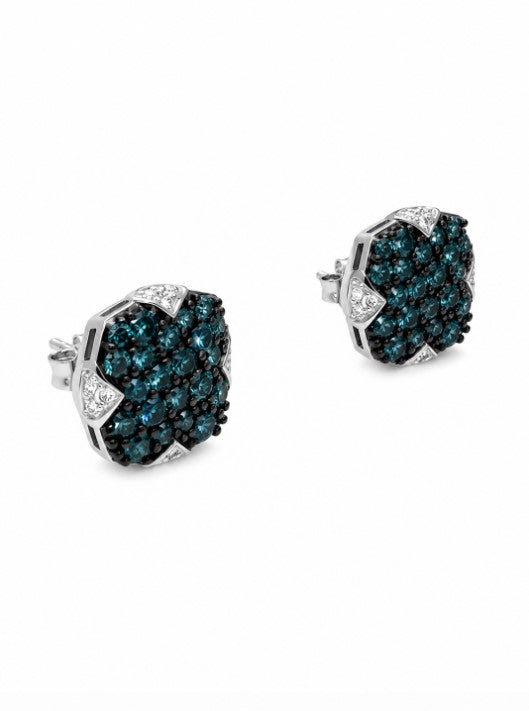 1.92 Ctw Lab Grown Diamond Earring in 925 Two Tone
