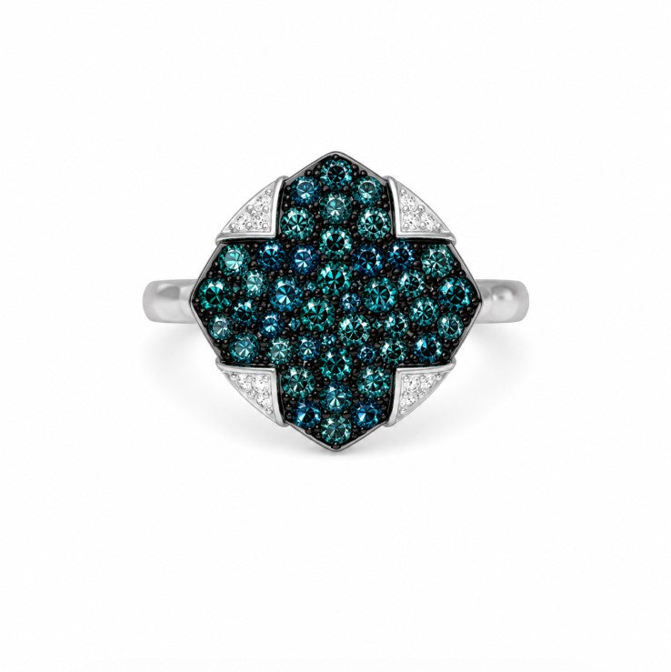 1.96 Ctw Lab Grown Diamond Ring in 925 Two Tone