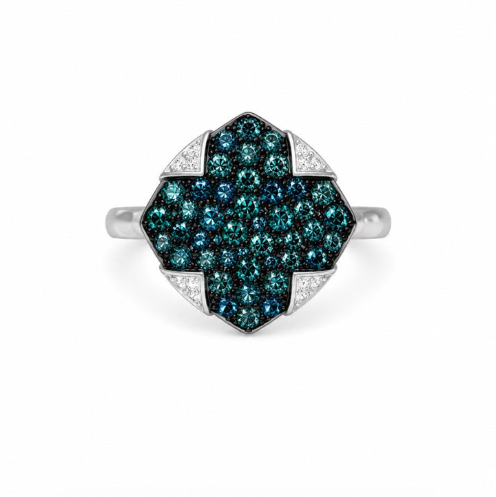 1.96 Ctw Lab Grown Diamond Ring in 925 Two Tone