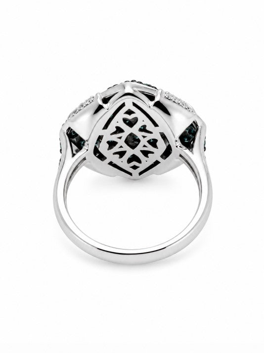 1.96 Ctw Lab Grown Diamond Ring in 925 Two Tone