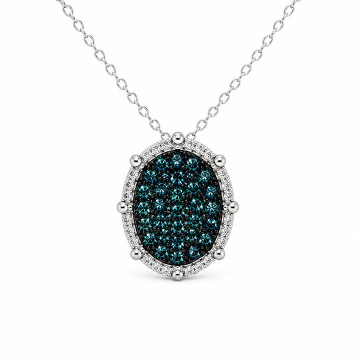 2.40 Ctw Lab Grown Diamond Pendant in 925 Two Tone