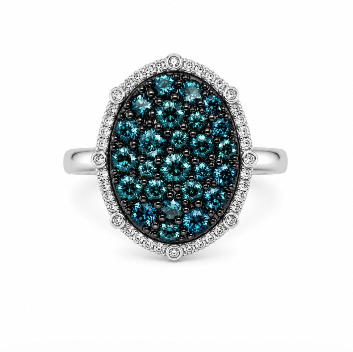2.40 Ctw Lab Grown Diamond Ring in 925 Two Tone