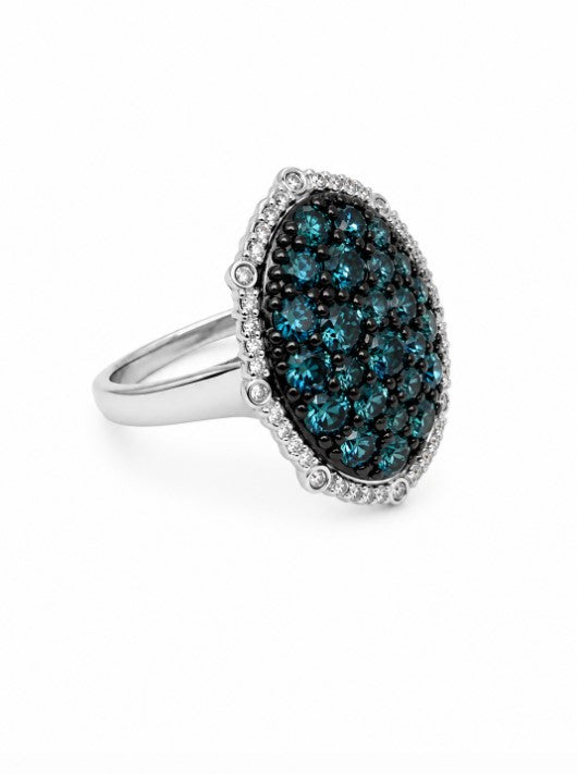 2.40 Ctw Lab Grown Diamond Ring in 925 Two Tone